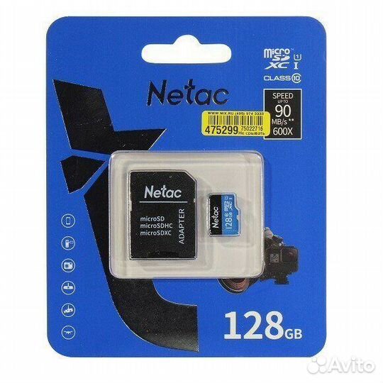 Карта памяти netac microsdhc 128GB U1