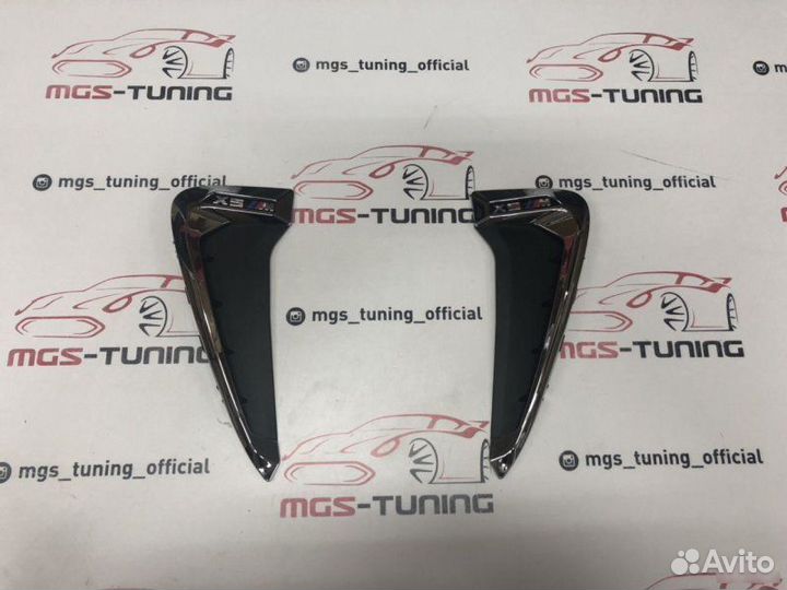 Жабры на BMW X5 f15 в стиле М performance хром