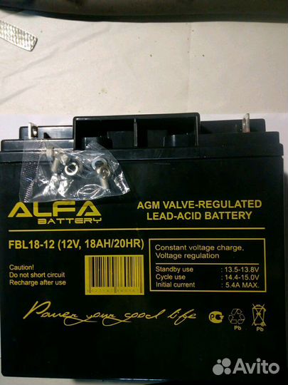 Аккумулятор 12 Вольт 18 ампер