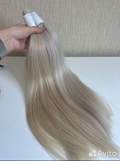Волосы для наращивания блонд 50 см