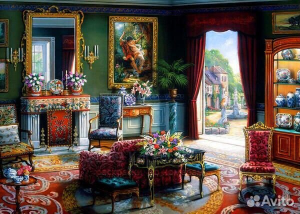 Картина по номерам 40x50 Интерьер загородного дома