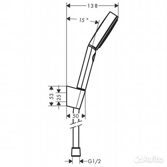 Hansgrohe pulsify Душевой набор с держателем 105