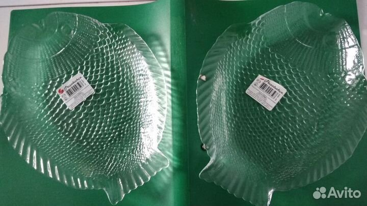 Блюдо, стекло, длина 25 см