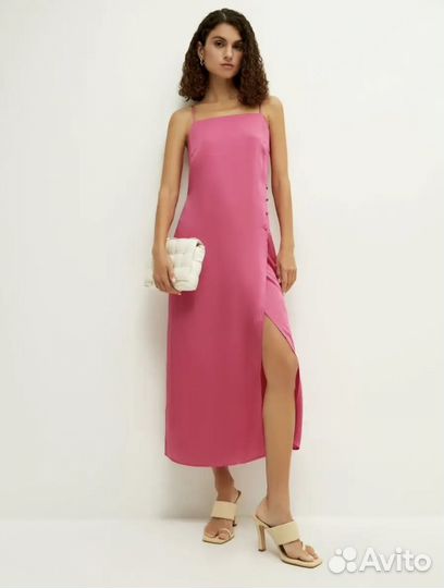 Платье женское летнее вечернее розовое 46р zarina