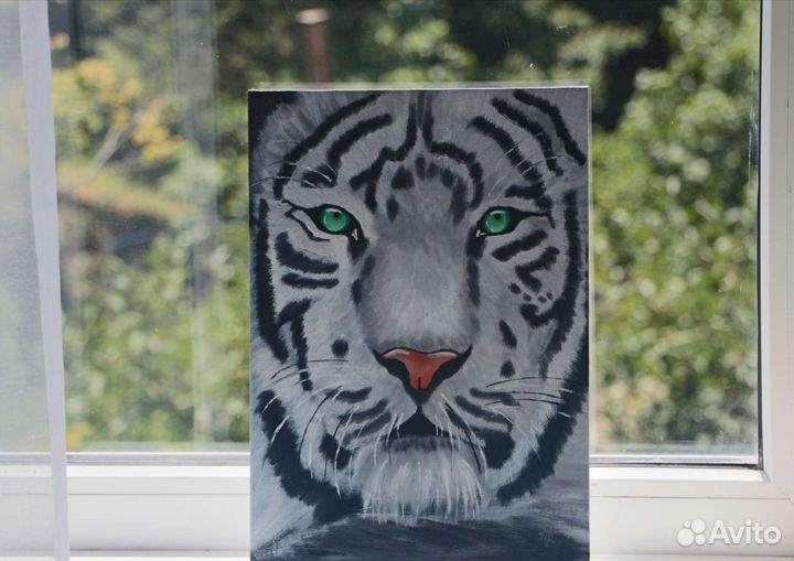 Декоративные картины/Анималистика Белый тигр