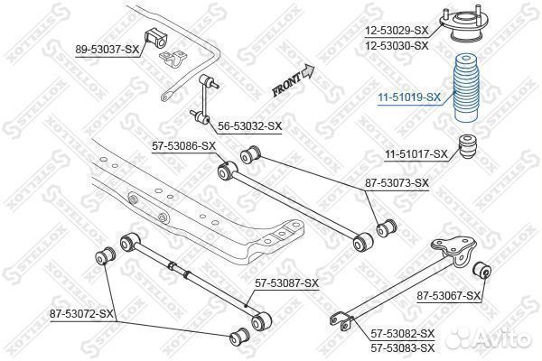 Пыльник амортизатора заднего hyundai elantra 00, k