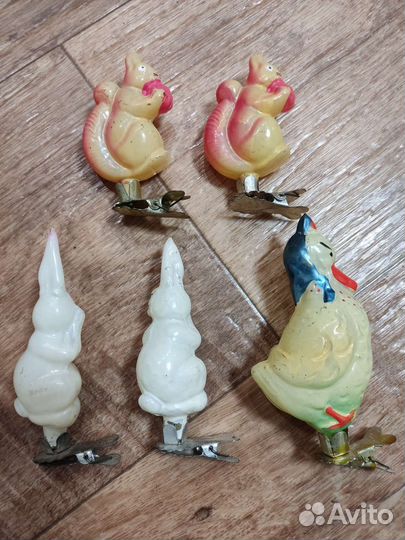 Елочные игрушки на прищепке