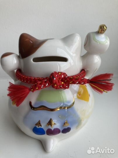 Копилка для денег керамическая кот Maneki Neko