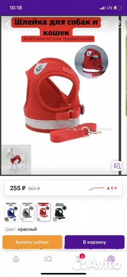 Анатомическая шлейка для собак