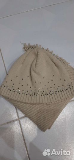 Шапка с шарфом