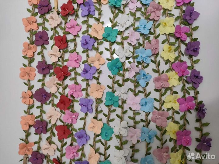 Веночек на голову. Венок с цветами. Ободок