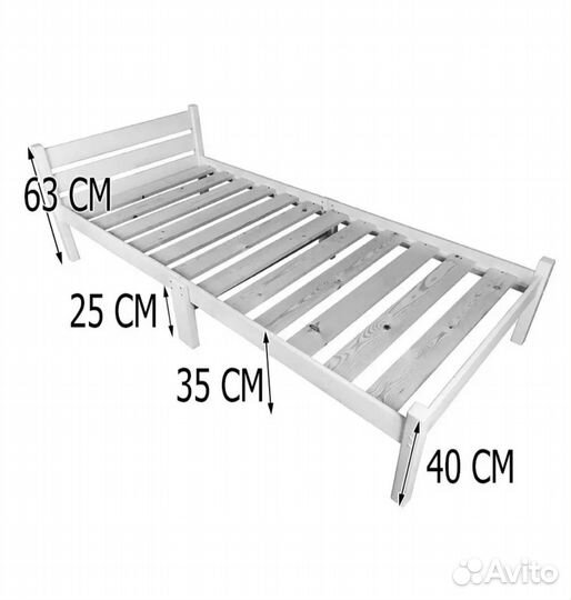Кровать б/у односпальная, состояние новой