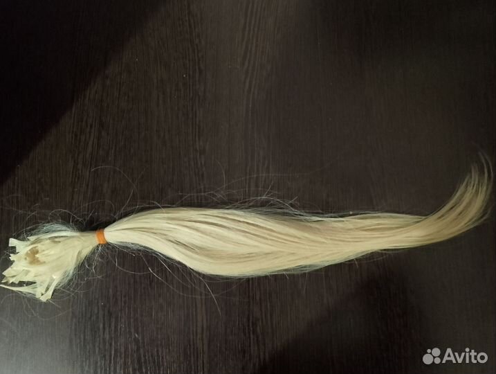 Волосы для наращивания 70 см натуральные блонд
