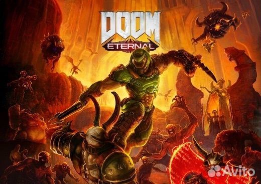 Постер в раме Doom Eternal A3