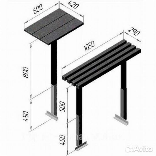 Столы и скамейки (ритуальные )