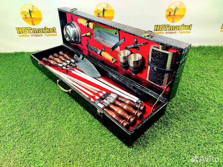 Набор шампуров подарочный