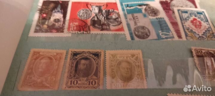 Коллекция почтовых марок в трех альбомах
