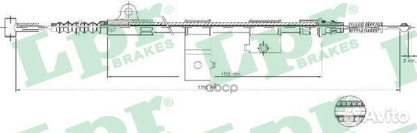 C0515B Трос ручного тормоза nissan terrano II 9