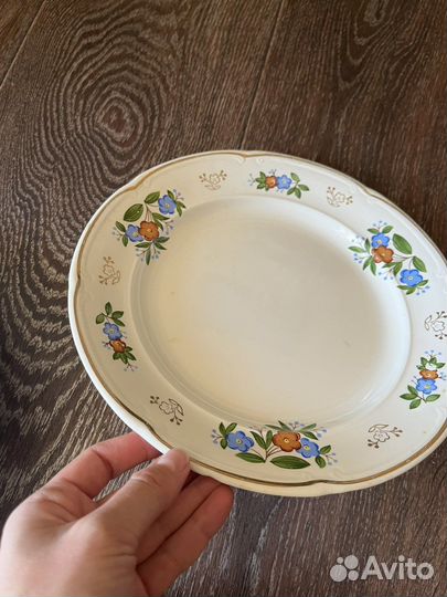Тарелка,соусник зик,цветы