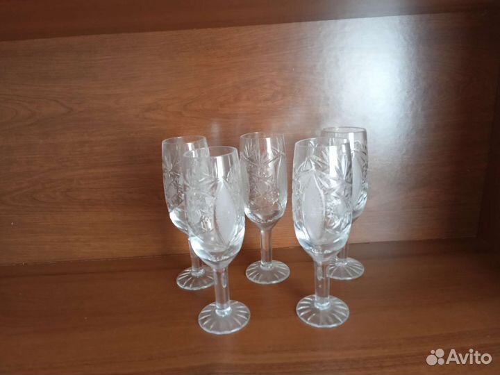 Хрусталь фужеры, рюмки, вазы, бокалы для пива