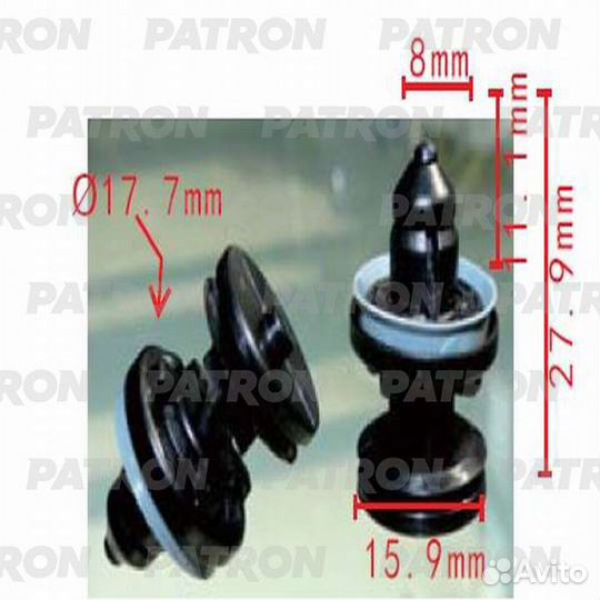 Patron P37-0247 Клипса пластмассовая Ford Opel при