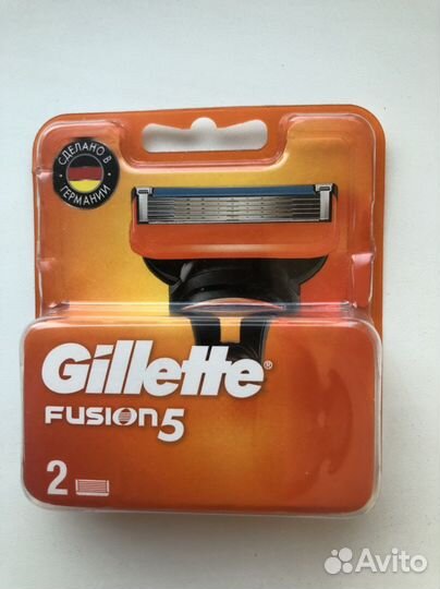 Сменные кассеты gillette fusion5 для бритвы, 2 шт