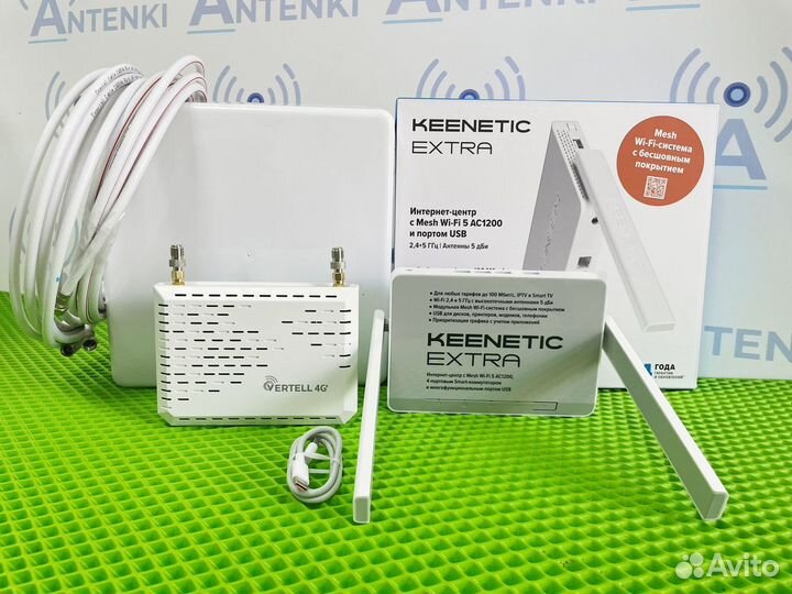 Роутер Keenetic extra + fibocom L850gl + антенна