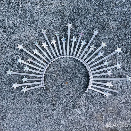 Короны и ободки с лучами, украшения на голову