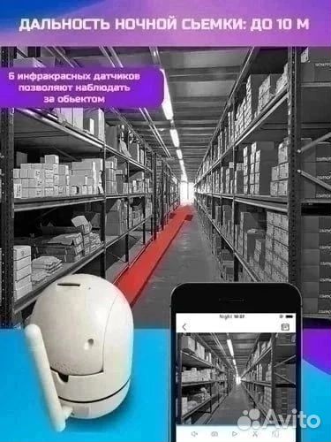 Умная Wi-Fi камера видеонаблюдения