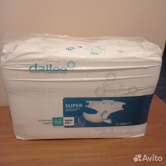 Dailee slip super 8 капельр.L Памперсы д/взрослых