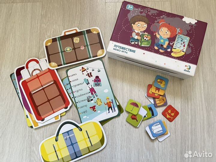 Игры мемо липучки пакетом для детей 3-6 лет