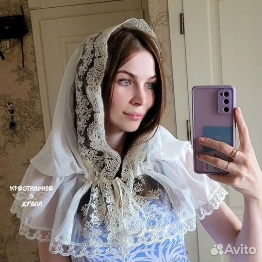 Капор в храм, ниспадающий платок в церковь