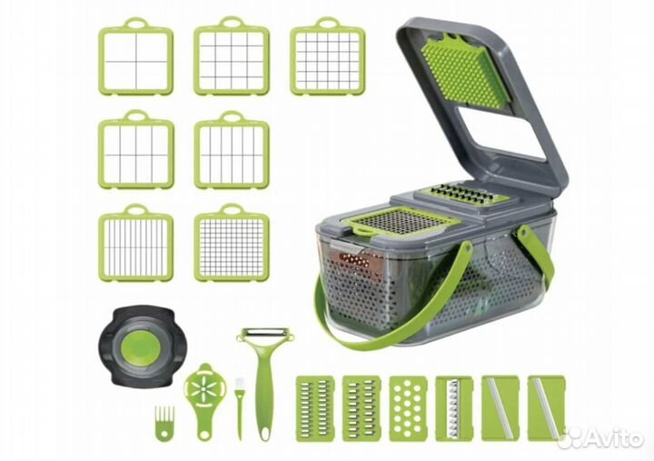 Овощерезка многофункциональная Ручная 22 в 1 / Мул