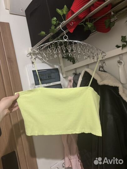 Топ hm лаймового цвета