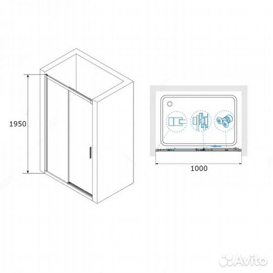 Душевая дверь RGW Leipzig LE-12 В 100 см