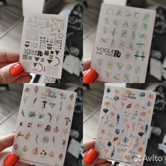 Слайдеры для маникюра, наклейки для ногтей 25 шт