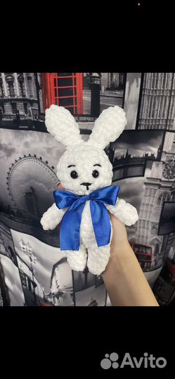 Плюшевый заяц амигуруми