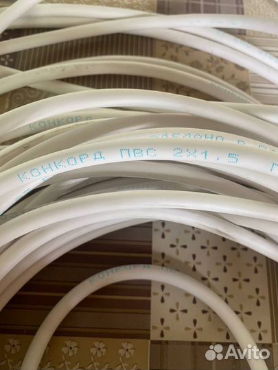 Провод бытовой пвс Конкорд гост, 2x1.5 мм², 30 м