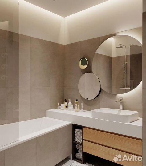 Столешница для ванной из искуственного камня