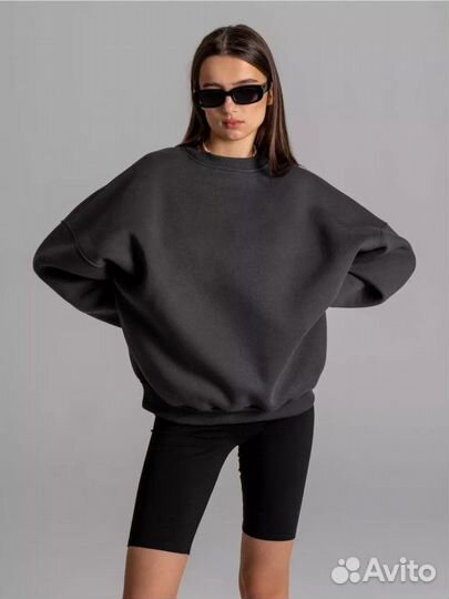 Свитшот оверсайз с начёсом новый