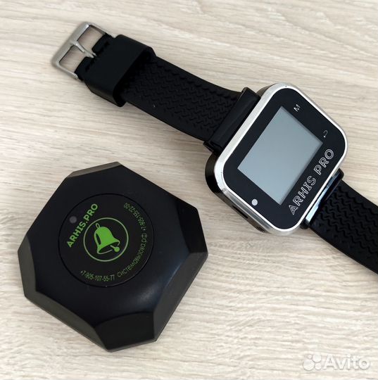 Кнопка вызова официанта модель Бургер с часами