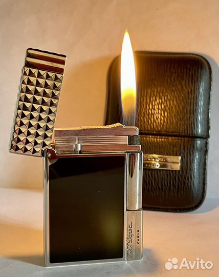 Зажигалка Dupont Ligne Gatsby Platinum & Black NEW