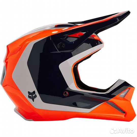 Fox V1 Nitro Мотошлем Orange Fluo Оранжевый