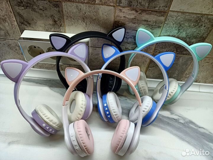 Новые Беспроводные наушники детские светящиеся