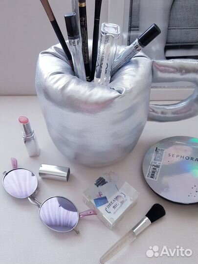 Подставка органайзер для кистей, макияжа+наклейки