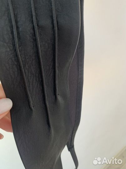 Пояс ремень черный кожзам женский