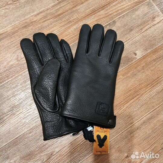 Перчатки мужские натур. мех и кожа оленя