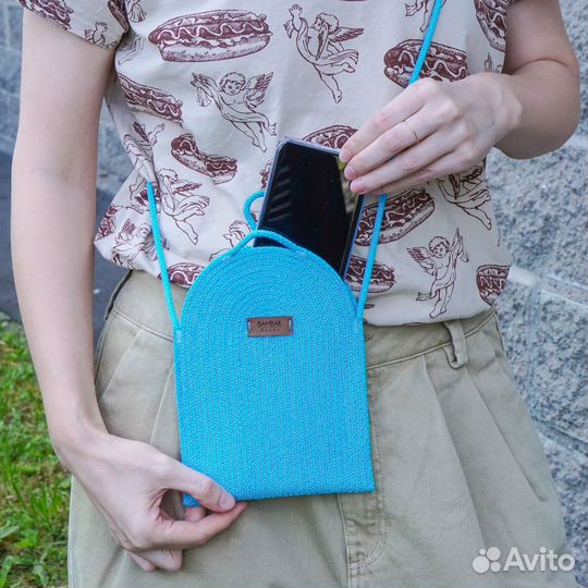 Сумка женская кросс боди из шнура