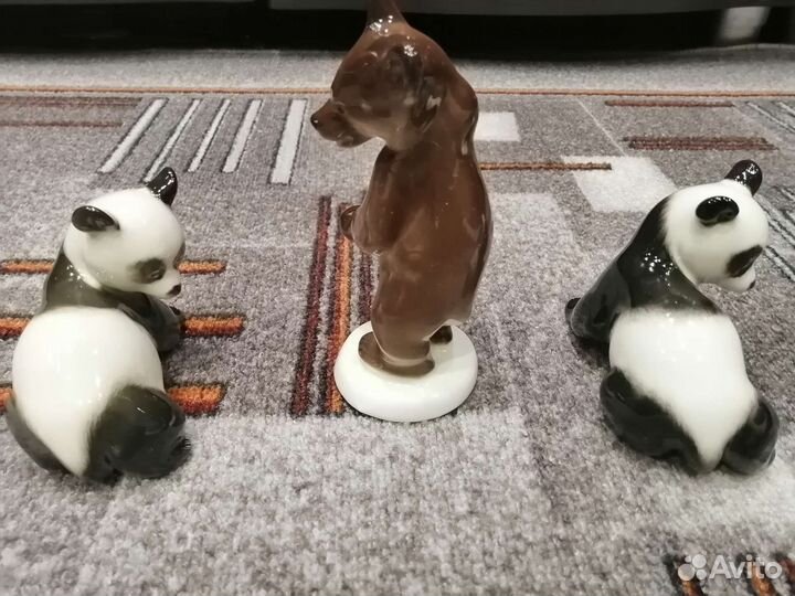 Статуэтки панда, мишка. СССР