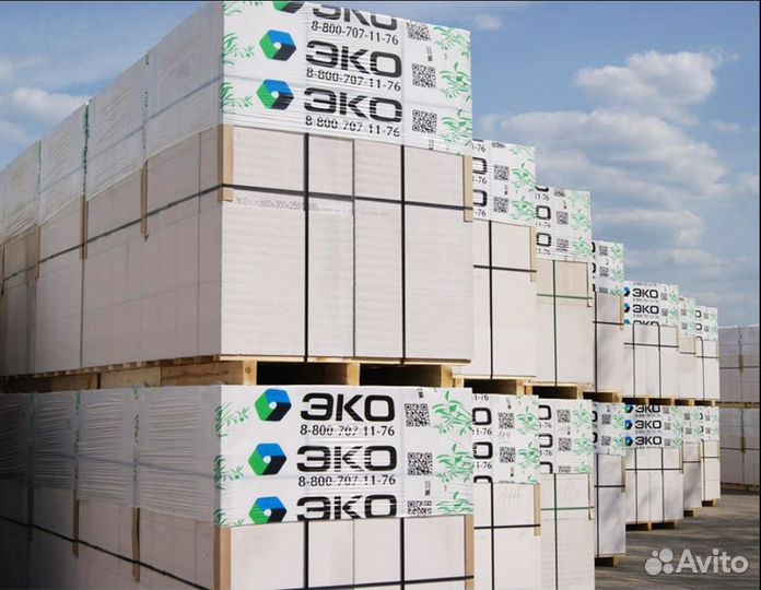 Блок из газобетона эко D500 B3,5 250x600x100